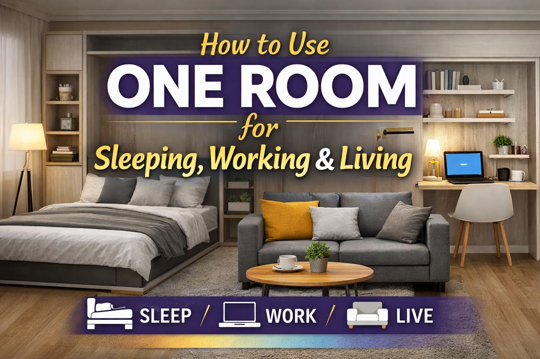 How to Use One Room for Sleeping, Working, and Living in Small Apartments