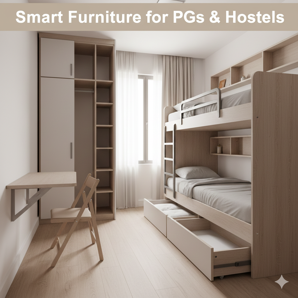 Smart Furniture Solutions for PGs & Hostels in India Space, Comfort & Durability