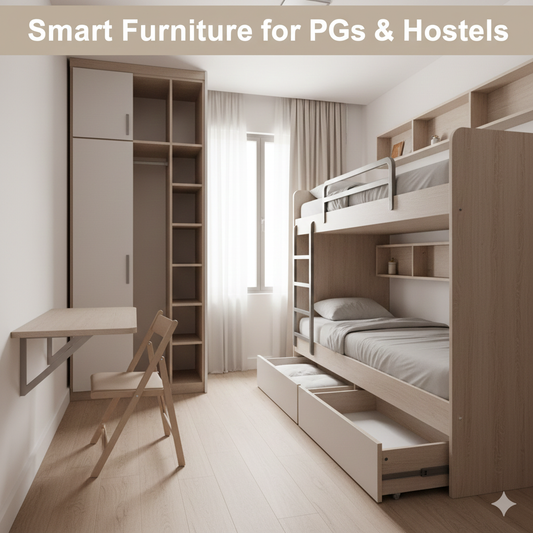 Smart Furniture Solutions for PGs & Hostels in India Space, Comfort & Durability